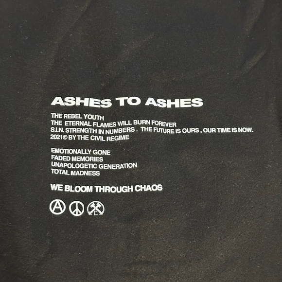 CivilRegime Black Sweatpants with Graphic Print New Size M - Picture 2 of 6